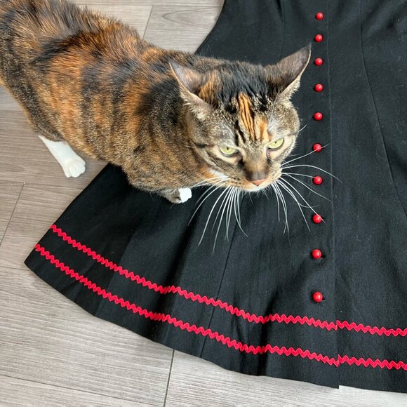 Vintage 50s Alicia Fair of California Rockabilly Retro Square Neck Dress Size M - Picture 6 of 6